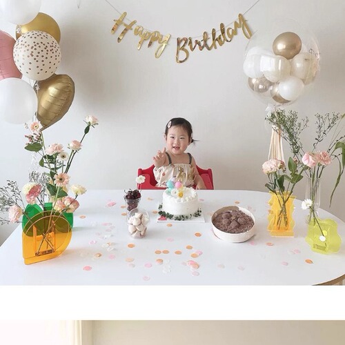 Conjoined happy birthday letters pulling flag decoration happybirthday children's banner paper pulling flower layout props
