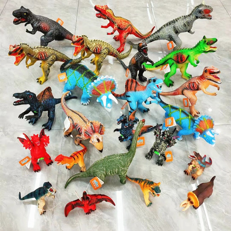 软胶玩具恐龙批发恐龙玩具袋装恐龙玩具套装各种尺寸软胶动物批发
