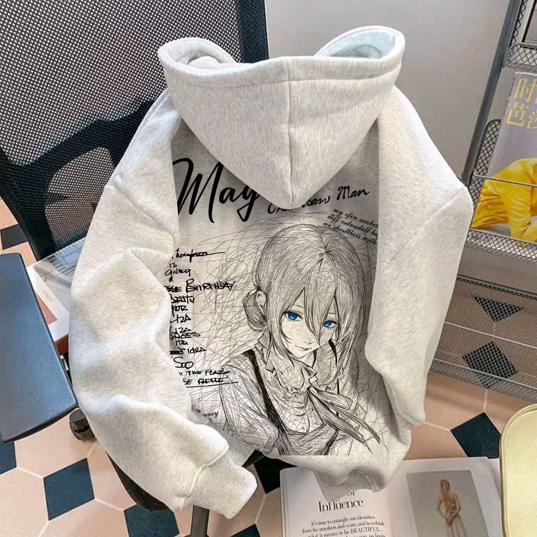 【电锯人动漫】蕾塞印花重磅连帽卫衣二次元周边卫衣动漫冬季日系
