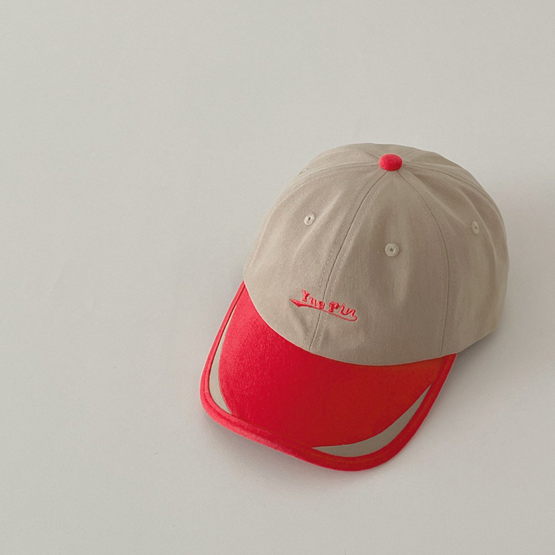 Gorra de Béisbol con Contraste de Color de Algodón con Protección Solar