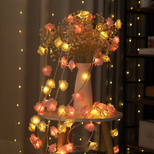 LED玫瑰灯串装饰玫瑰花灯浪漫情人节表白求婚布置卧室彩灯气氛灯
