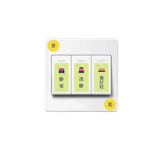 Creative home light switch logo sticker luminous switch cover creative decorative wall sticker socket sticker logo indicator sticker