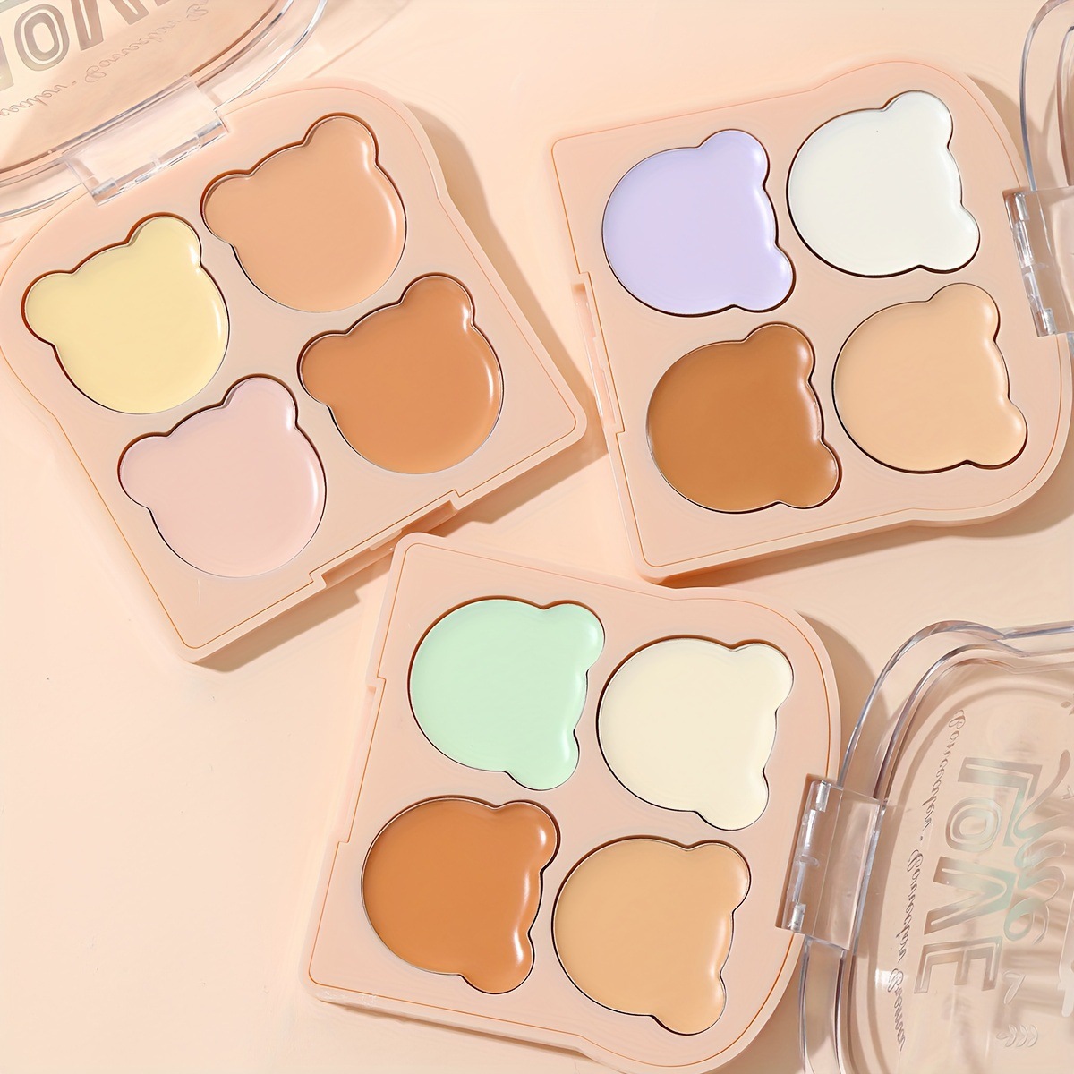 USHAS punto transfronterizo venta caliente concelador de cuatro colores resaltado brillo facial refrescante maquillaje ES4171A + B