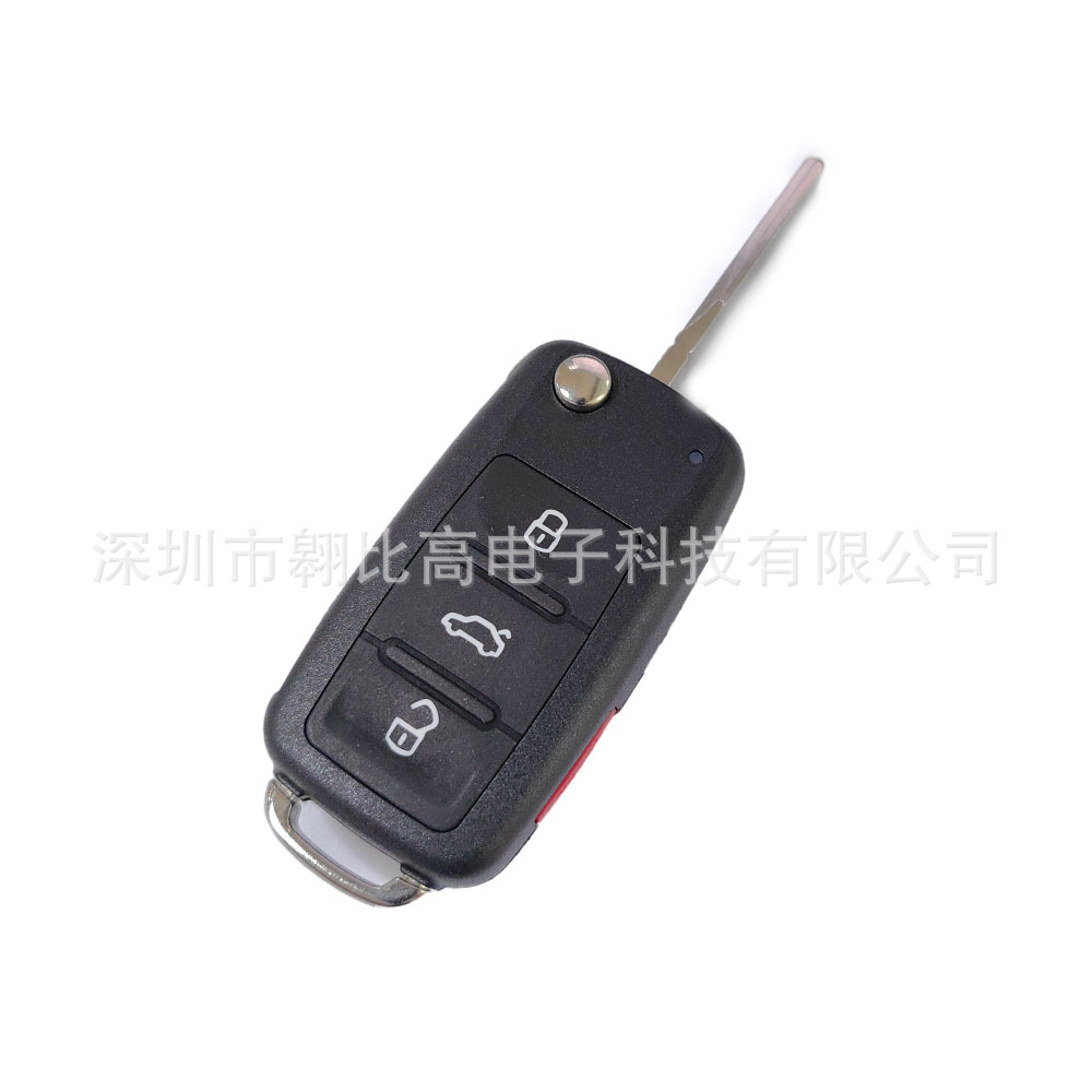 Suitable for Volkswagen Beetle Golf Jetta Passat Touareg 4-button car key remote control NBG010180T