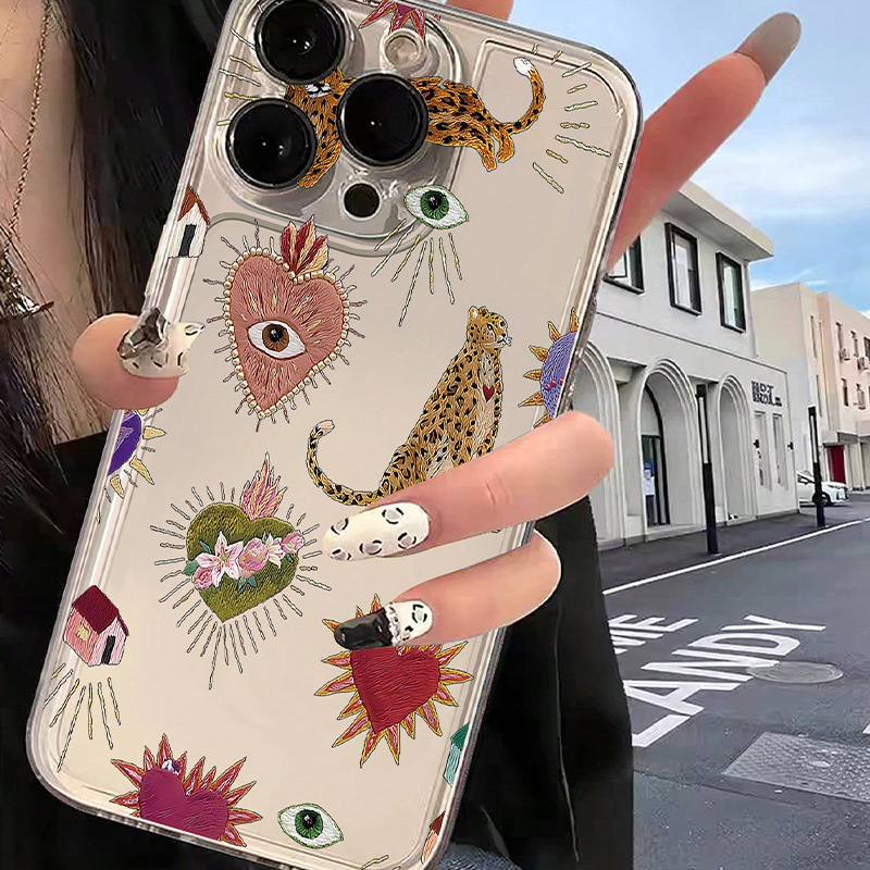 30g Weight Silica Gel Heart Shape Retro Classic Style Phone Cases Phone Accessories