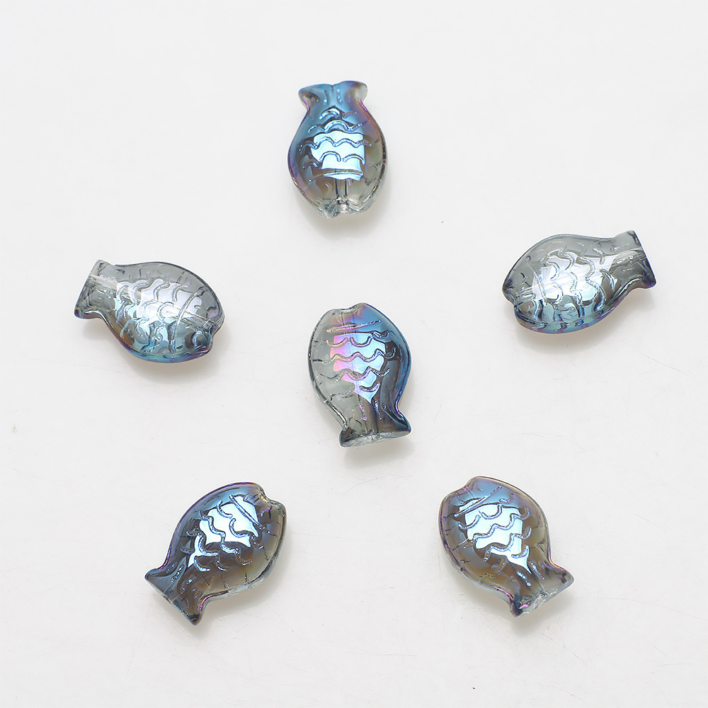 A Pack Of 30 10 * 14mm Hole 1~1.9mm Glass Glass Fish Beads display picture 16