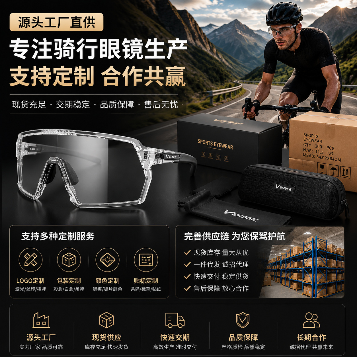 Gafas Fotocromáticas de Ciclismo de TR90 Ultraligeras a Prueba de Viento para Deportes al Aire Libre