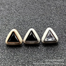 金属纽扣衬衫羊毛衫针织开衫外套连衣裙袖口三角形水钻有脚钮扣