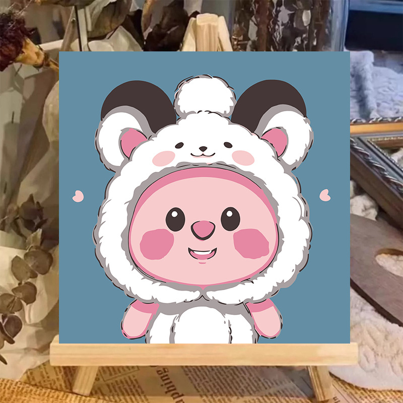 Pintura al óleo digital animal 20 * 20 dibujos animados pintados a mano para curar la pintura pintada a mano pintada al por mayor pintada a mano image 15