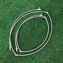 實心不鏽鋼抄網圈新款通用接口心撈網圈可摺疊大魚大物抄網圈