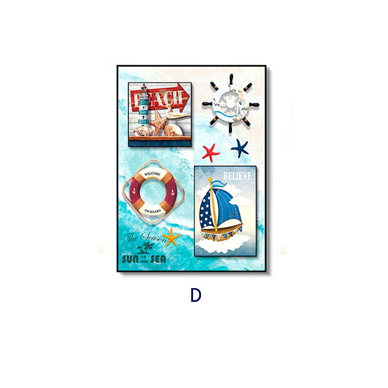 Estilo Mediterráneo colgante pintura tridimensional pintura real moda pintura decorativa sala de estar comedor pasillo colgante pintura dormitorio mural