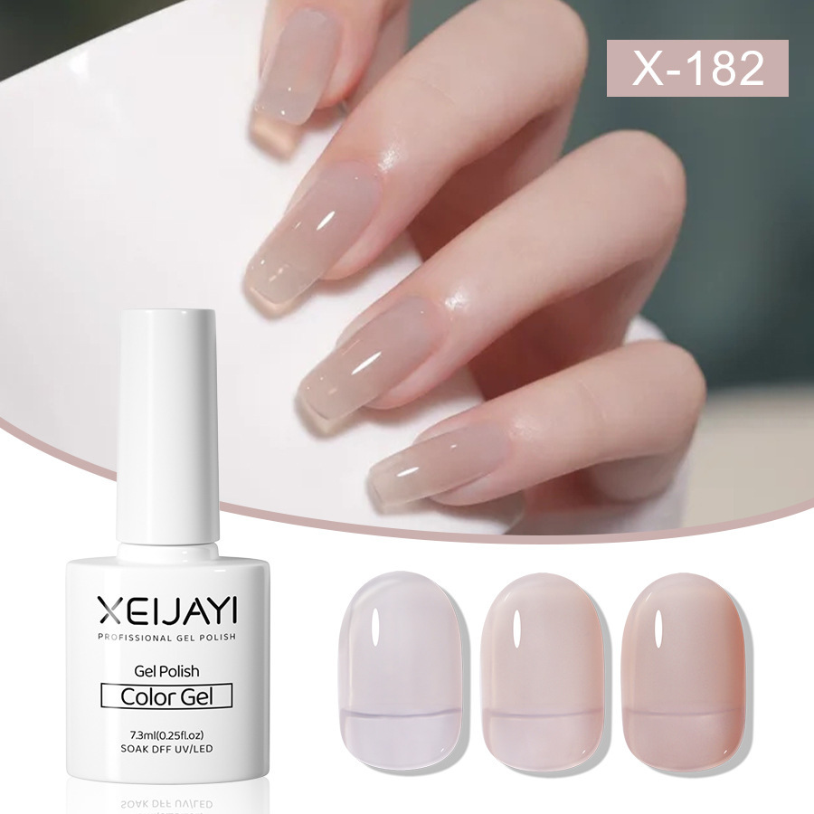 Nail Polish glue nude color ice transparent glue New Internet celebrity popular color jelly nude color nail phototherapy glue for nail salon