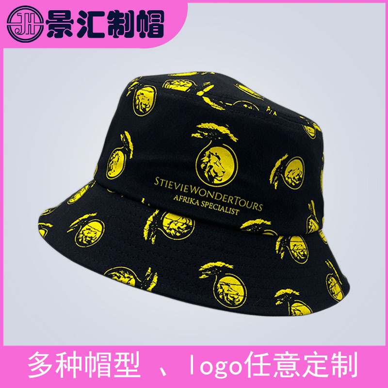 Basin Hat Customization Guangdong Yangxi Hat Factory Custom-Made Organic Cotton Printed Single-Layer Single-Sided Fisherman Hat Customization