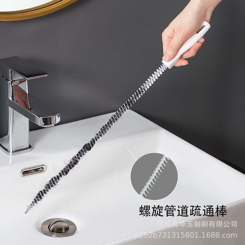 Pipe dredge through sewer hair cleaner face pool cleaning brush through water pipe artifact dredge tool