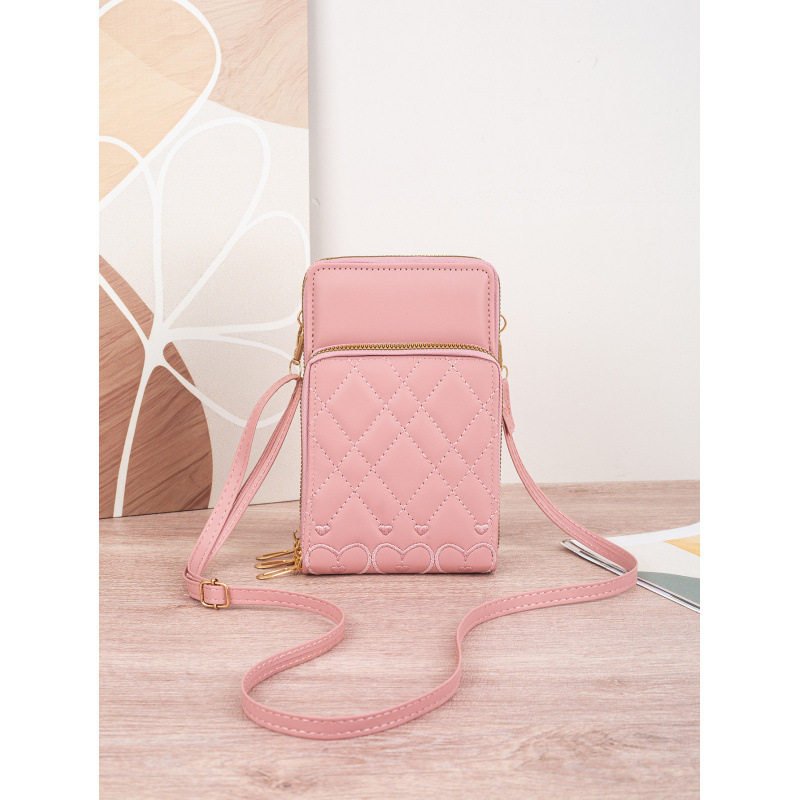 2025 nuevo bolso de teléfono móvil lindo moda multifuncional un hombro mochila tres cremallera bordado mariposa impresión bolso de mujer