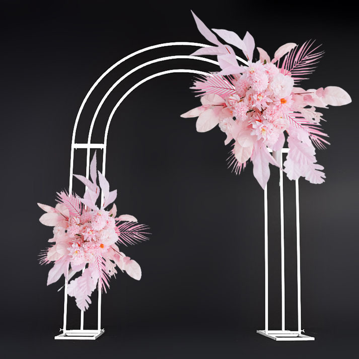 Flores de simulación decorativas arco transfronterizo guía flor de bienvenida tarjeta de agua rosa flores de fondo de boda