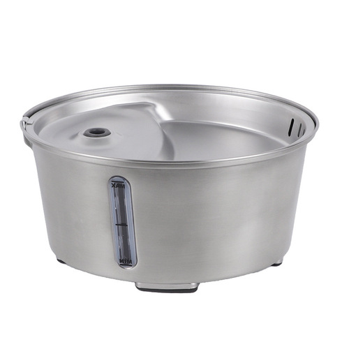 304 stainless steel oval pet water dispenser see-through cat automatic water dispenser with faucet live water smart