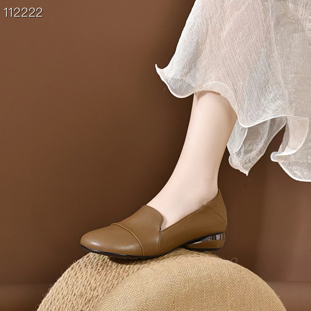 Damen Freizeitschuhe Runde Zehenpartie Blockabsatz Bequem Stil_voghion.com