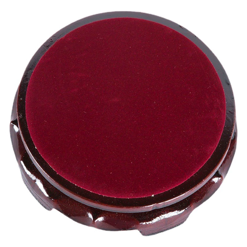 Оптовые деревянные подставки: круглые деревянные подставки для аквариумов, декоративных камней, статуэток Будды, ваз, цветочных горшков, бонсай, с покрытием из красной ткани.