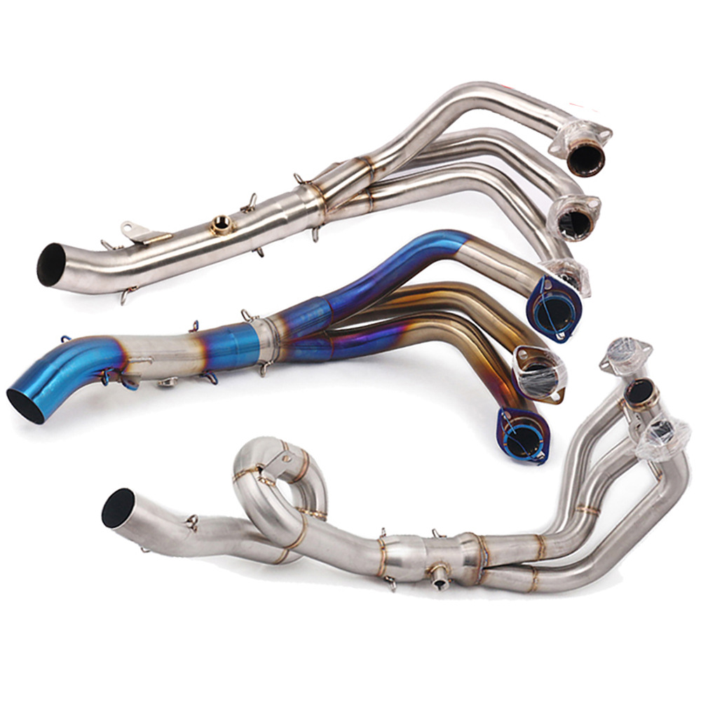 Suitable for MT09 XSR900 MT-09 Tracer900 motorcycle modified exhaust pipe front section middle section stainless steel