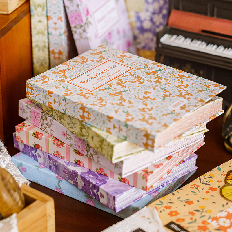 Momo Material Paper Book of Plants Series Vintage Plant Handbook Decorative Materials 100 pieces