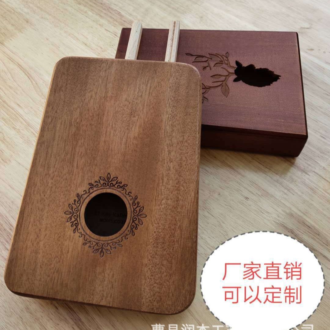 Pulgar de Amazon Kalinba Piano de 17 tonos Instrumentos musicales para niños Estudiantes Pulgar de madera maciza Piano de dedo para principiantes
