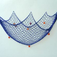 地中海风格棉绳麻绳渔网装饰家居幼儿园酒吧背景玄关挂饰拍摄道具