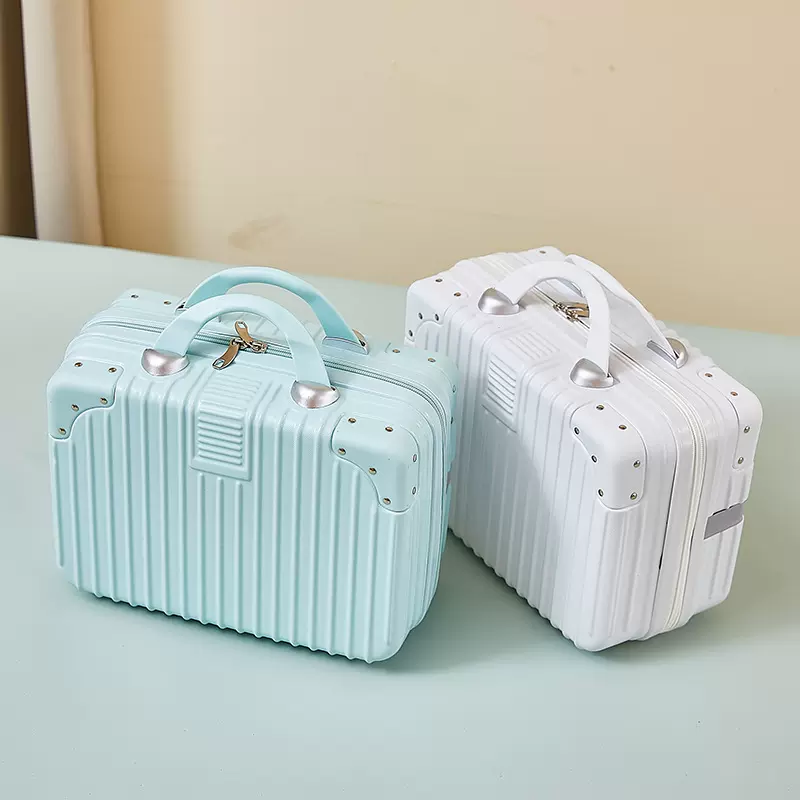 复古手提箱14寸女化妆品收纳包16寸男小型登机箱公司礼品包装箱