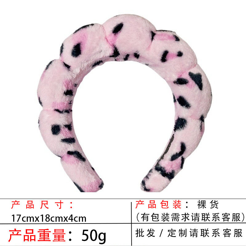 跨境海绵云朵发箍批发高颅顶高级感毛巾布麻花女士洗脸手腕带头箍|undefined