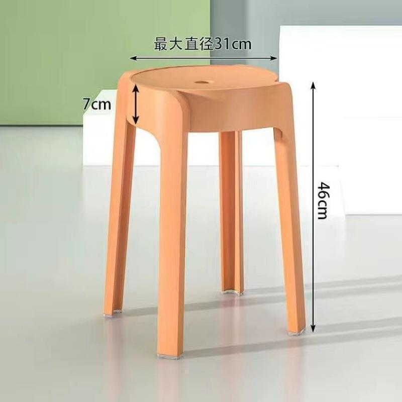 Taburetes de plástico gruesos taburetes redondos altos para el hogar apilables taburetes de mesa de comedor taburetes de respaldo sillas de molino de viento ciclón