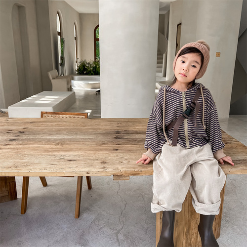 2024 spring new children's clothing children's spring and autumn Korean style hooded jacket girls and boys cardigan 122569