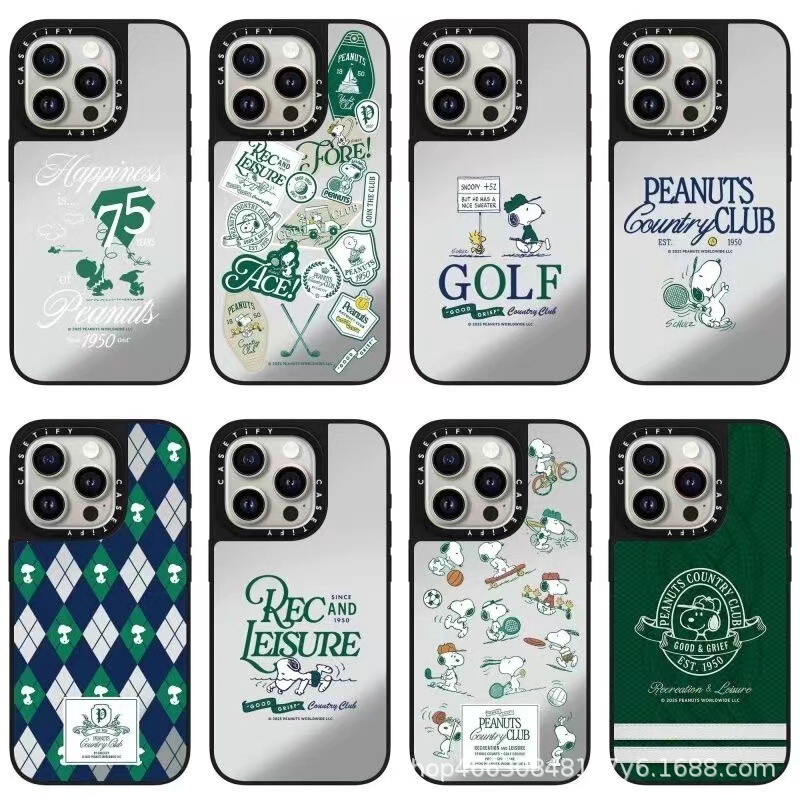 Case Snoopy Co-Branded Series Leisure Sports Time Iphone16Promax Apple 15 Mobile Phone Case