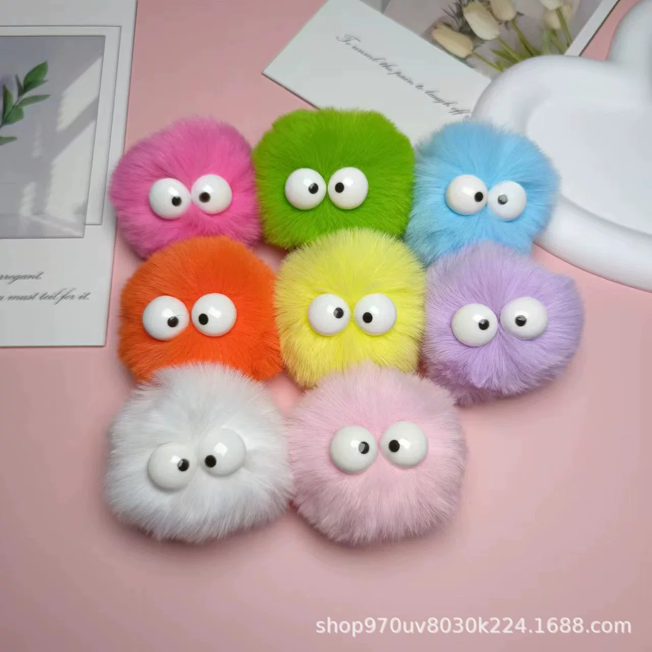 Милый мультфильм Плюшевый шар аксессуары с большими глазами аксессуары для одежды сумка Аксессуары пещерная обувь Пряжка для обуви маленькая кукла DIY аксессуары