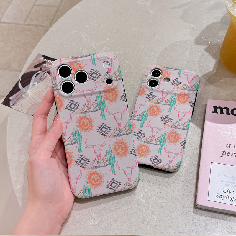 American Western Film 2-in-1 Custom Magnetic Large View Window Protective Case for Apple 17Pro/17