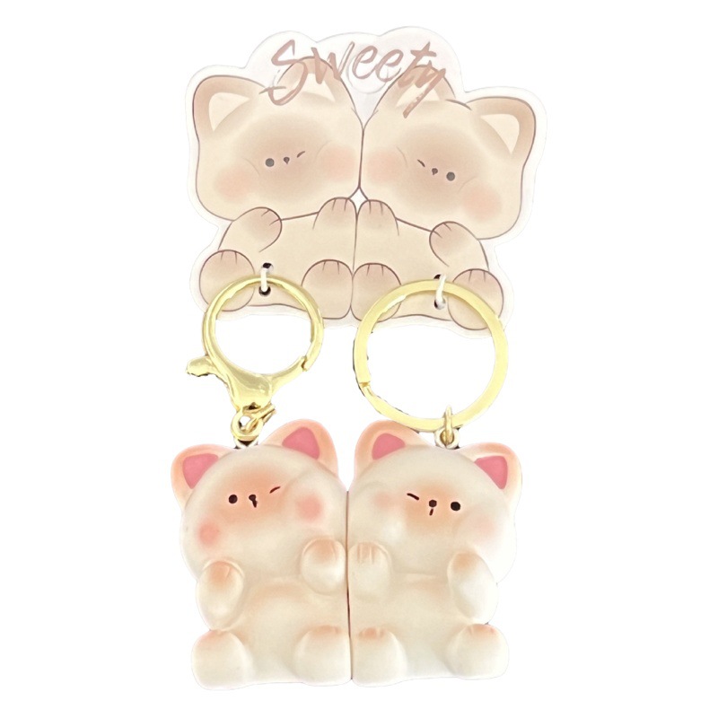 超恒オリジナルステッカー動物シリーズカップルのキーホルダー