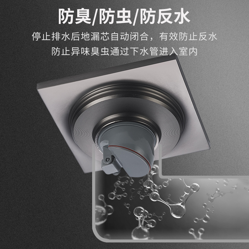 drenaje de piso de acero inoxidable anti-insectos anti-olor lavadora de doble propósito cubierta anti-olor rectangular núcleo de ducha alcantarillado