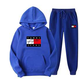 春秋运动套装潮流套装男士休闲运动服连帽卫衣男女跑步运动服套装