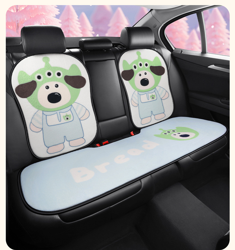 S023 Stuffed Cute Dog Cushion Little Monster Car Headrest Cute Cartoon Car Cushion Neck Pillow Cute