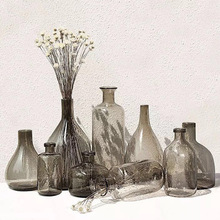 北欧简约复古拍摄道具 气泡玻璃花瓶家装花瓶摆件装饰多尺寸可选
