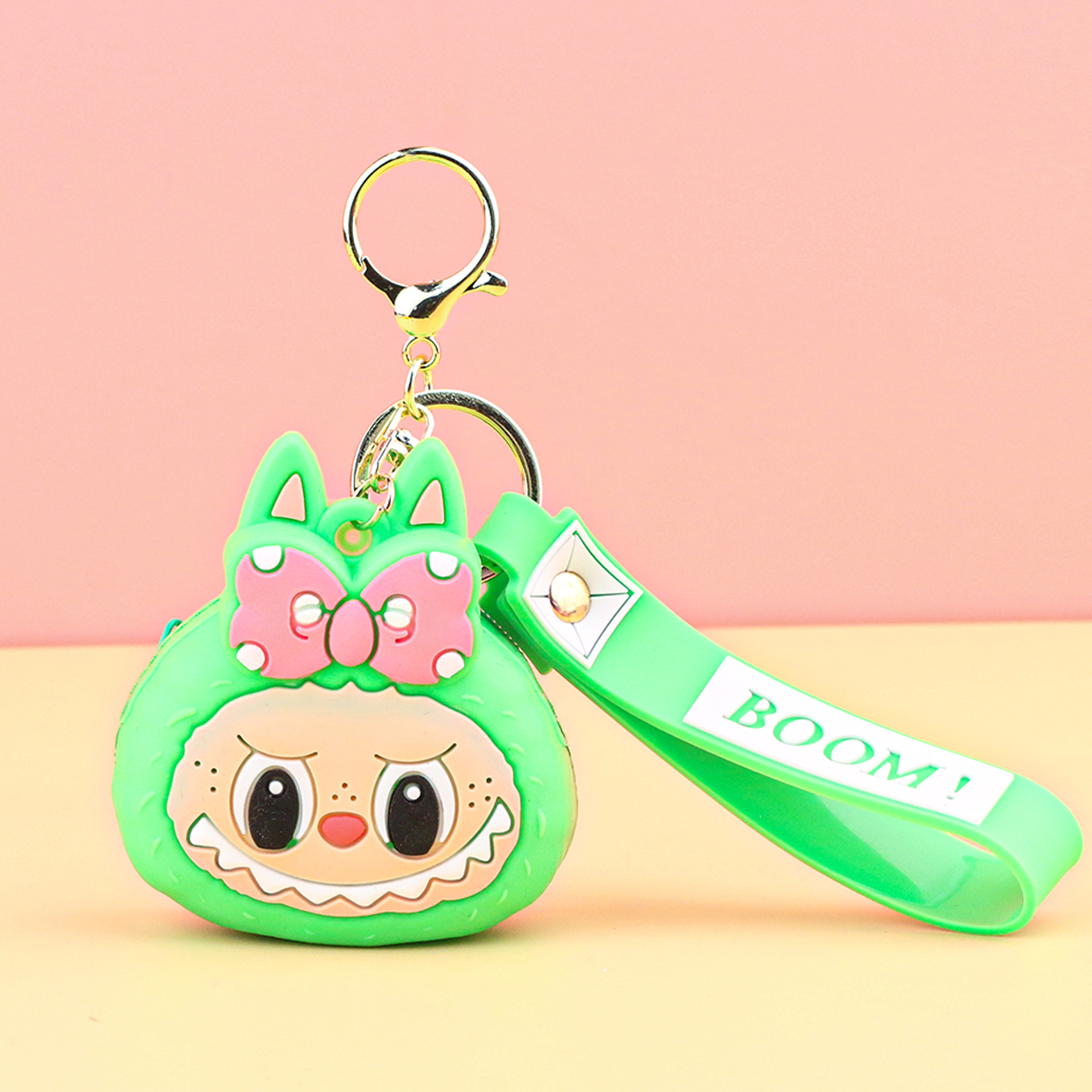 子供用ラブブ小銭入れシリコンプチギフトキーホルダーペンダントカードキャッチャーマシンプチギフトラブブ