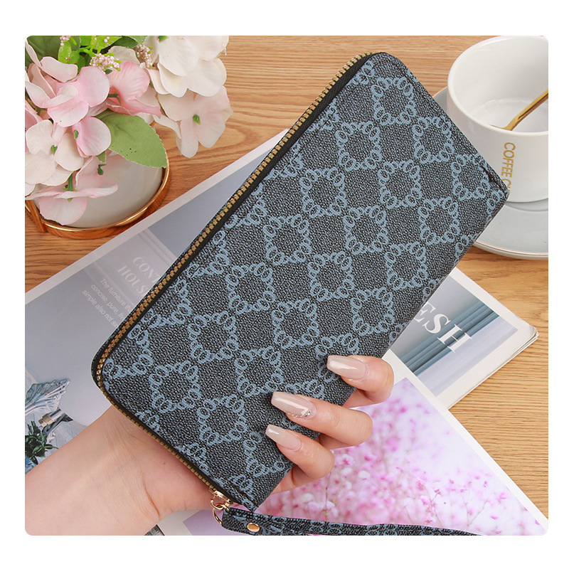 [Event Promotion] Wallet Women's Zipper Hand Coin Purse Fashionable Presbyopia Multifunctional Card Slot Wallet Mobile Phone Bag