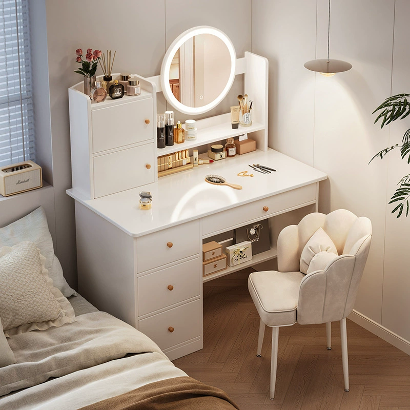 Комод для туалетного столика Простая современная 2024 новая легкая роскошная главная спальня небольшая квартира косметический стол зеркальный шкаф
