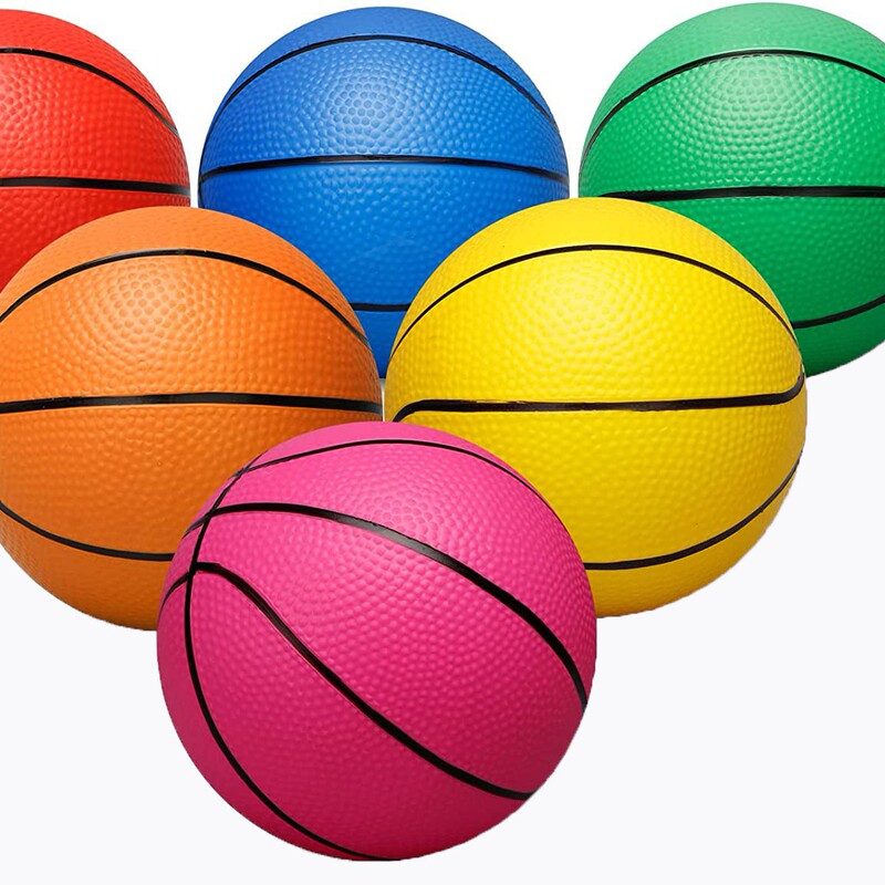 Factory Customized Enamel Small Basketball Pvc Inflatable Elastic Racket Ball Kidsren's Toy Ball Pantone Color Custom Size
