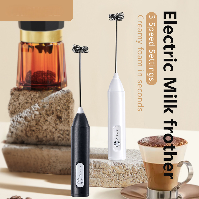 Wireless milk frother coffee frother household electric frother milk mixer hand-held egg beater milk beater