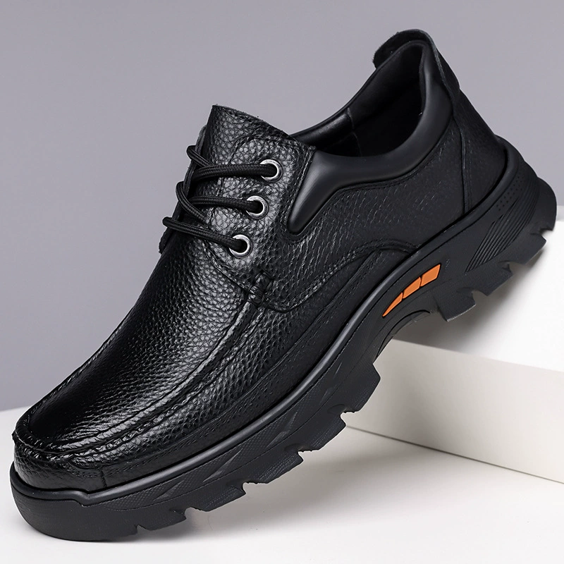 Упущенные мужские туфли из коровьей кожи Мужские повседневные кожаные туфли на свежем воздухе