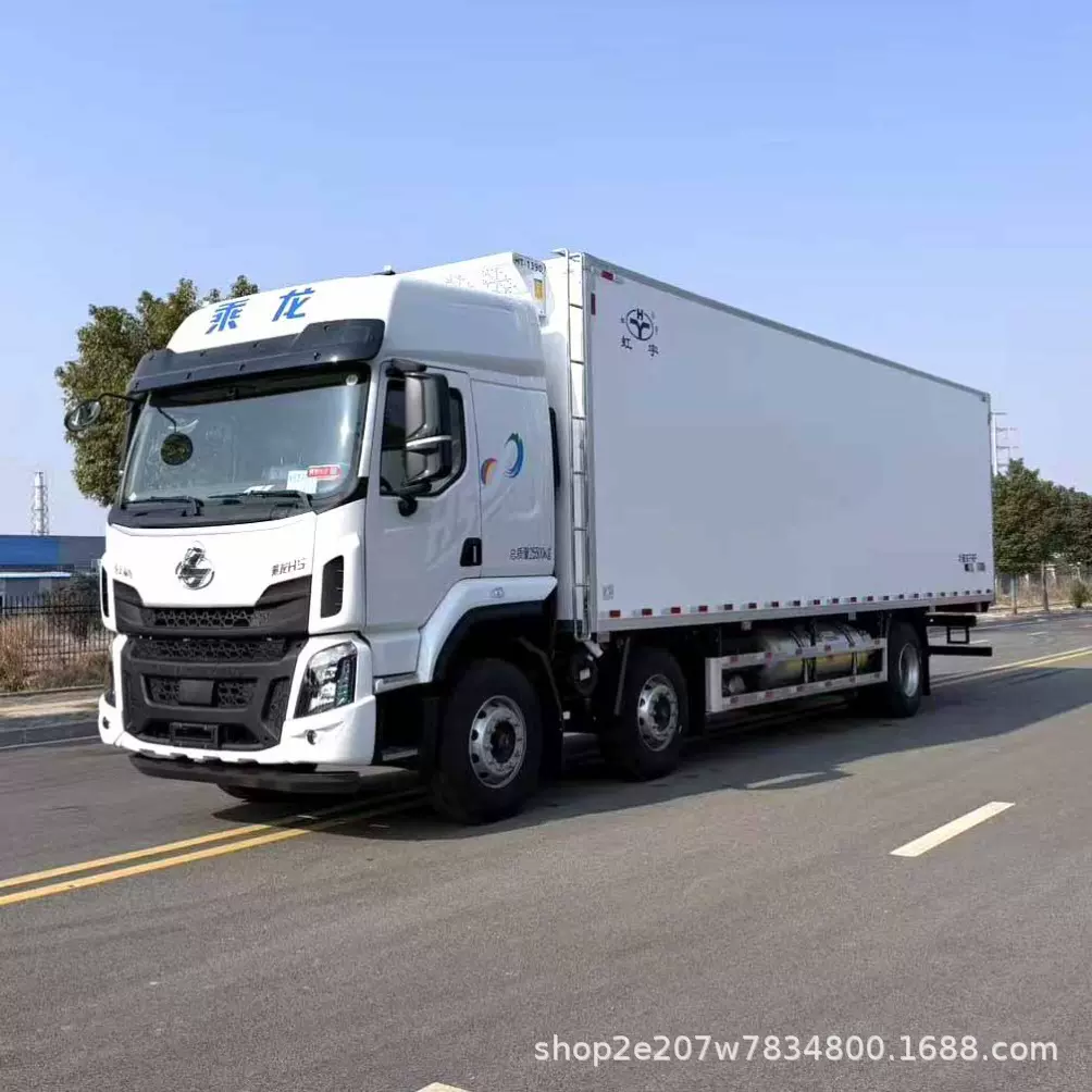 柳汽乘龙LNG天然气冷藏车 9.6米三轴保温车 蔬菜水果冻品冷链运输