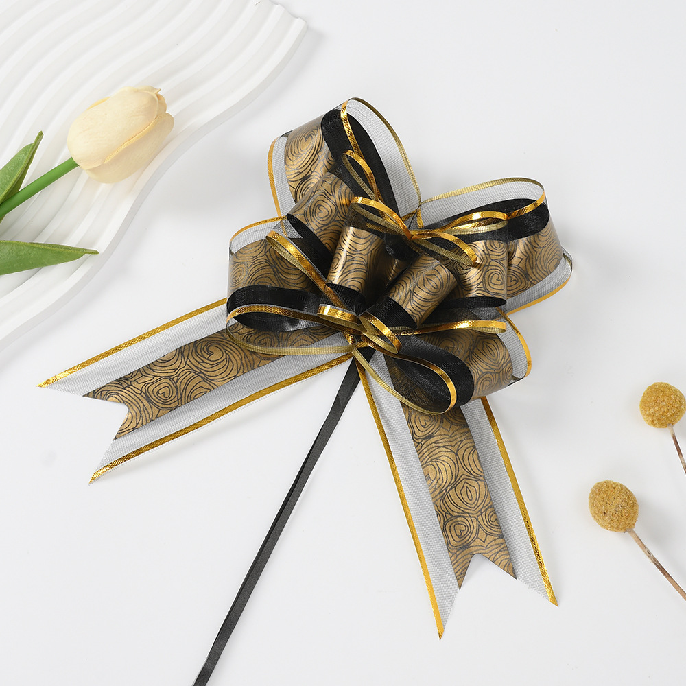 Explosiones transfronterizas 50 grandes decoración rosa nieve arco mano flores canasta de frutas paquete de regalo de Navidad