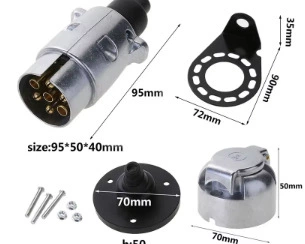 European Standard 7-Pin 7P12V Other Car Modifications - plug-socket-rubber-pad-bracket-screws
