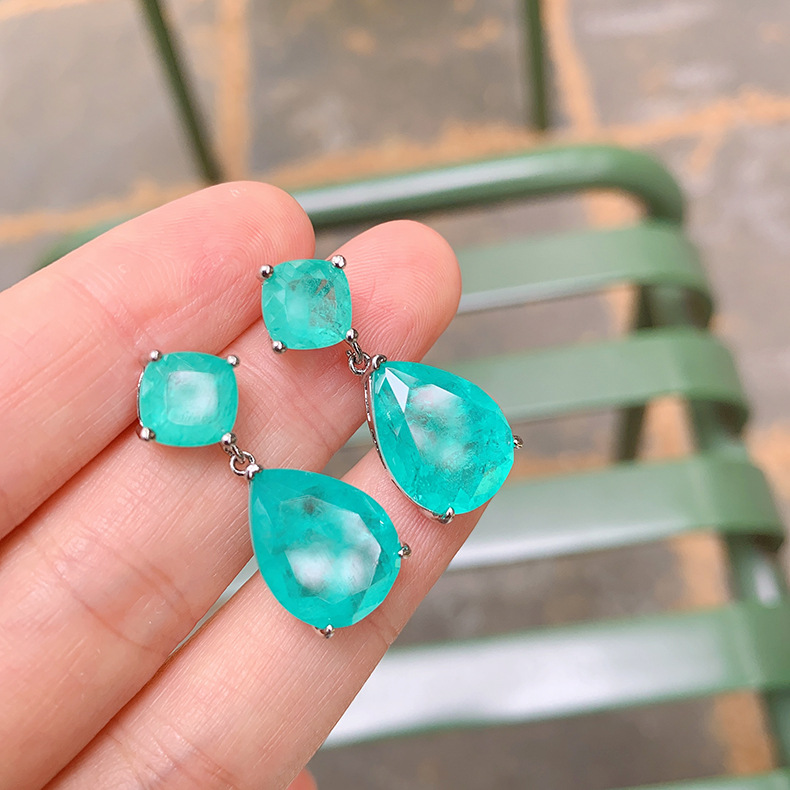 8g Weight Drop Earrings Classification 1 Pair Quantity Birthday Occasion Artificial Gemstones Material Geometric Pattern Women'S Gender Retro Style Retro Geometric Artificial Gemstones Women's Drop Earrings 1 Pair 4