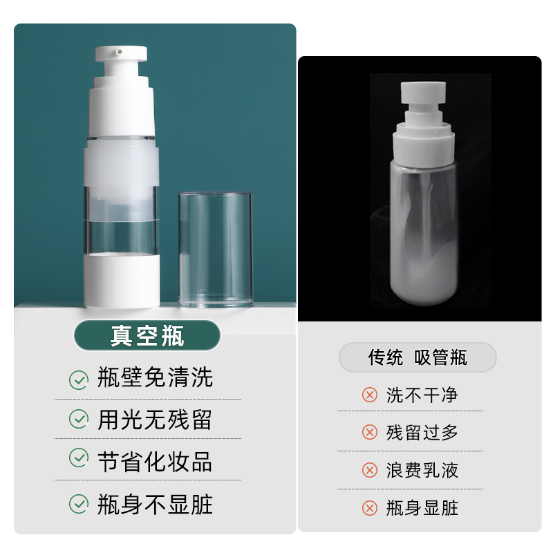 旅行分装真空瓶子套装水乳液喷雾瓶按压式粉底小样化妆护肤品细道